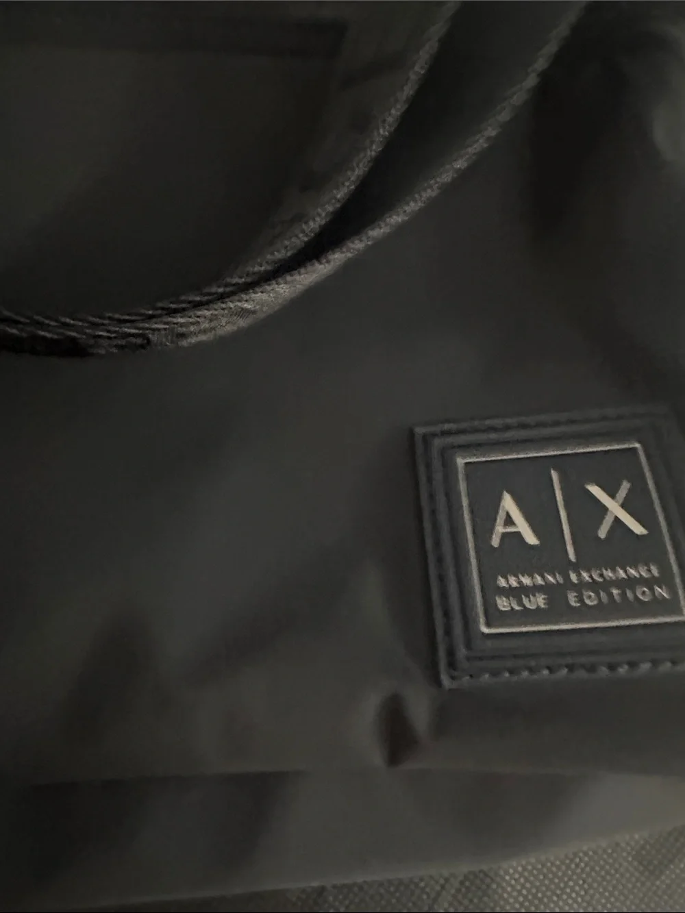Armani Exchange Black Nylon Messenger Crossbody Bag